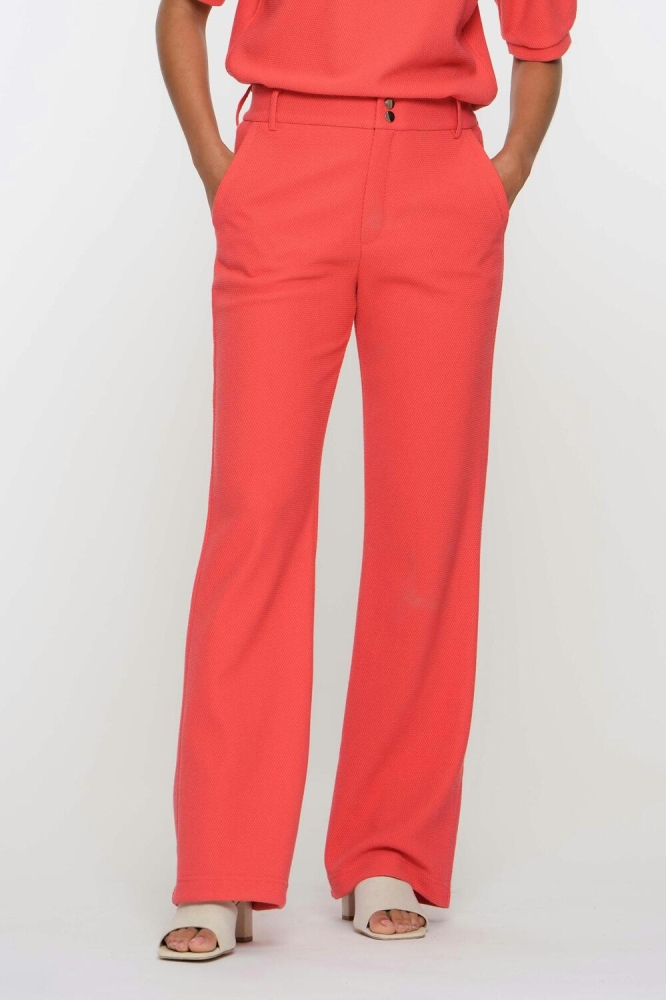 COMFY BROEK MET HONEYCOMB 51126 21 Red